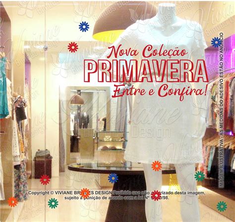 Adesivo Para Loja Vitrine Nova Cole O Primavera M M Elo