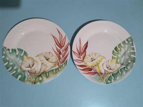 Pratos Em Porcelana Pintura De Copo De Leite Elo