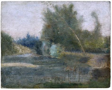 Odilon Redon 1840 1916 Paysage symboliste à larbre penché coll