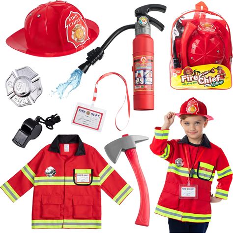 Buy Born Toys 8 Pc Premium Washable Kids Fireman Costume Toy For Kids