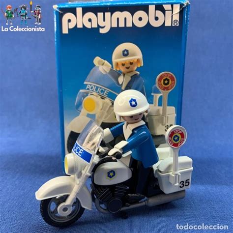 Playmobil Moto Police Ref Caja Orig Vendido En Subasta