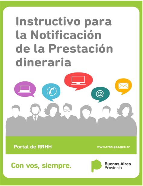 Instructivo Para La Notificaci N De La Prestaci N Dineraria