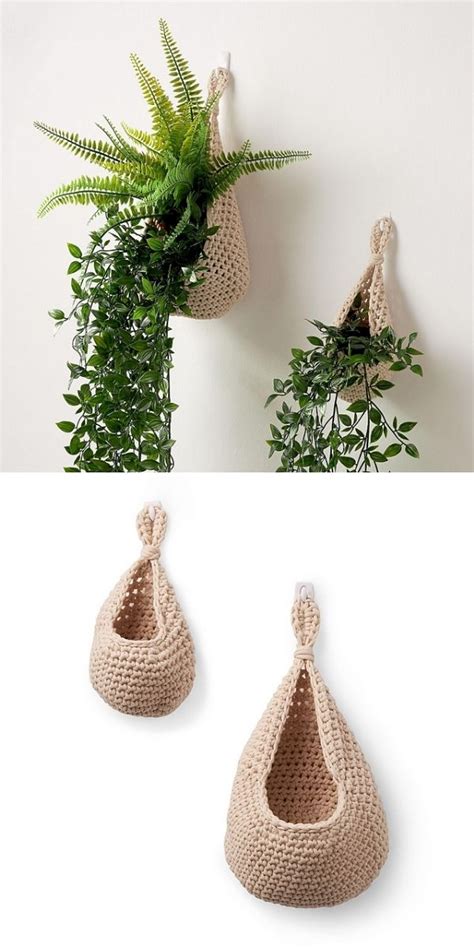 Crochet Hanging Flower Pot Holder Best Flower Site