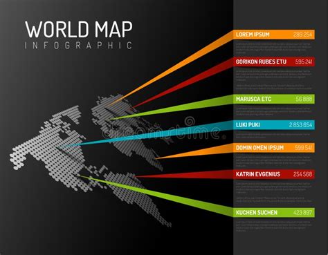 Plantilla Infographic Del Mapa Del Mundo Ilustraci N Del Vector