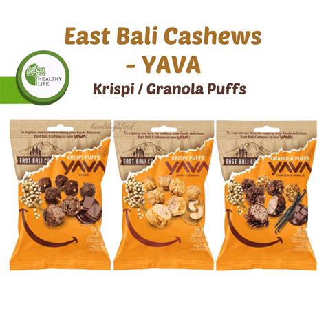 Jual East Bali Cashews Yava Krispi Puffs Granola Puffs Shopee