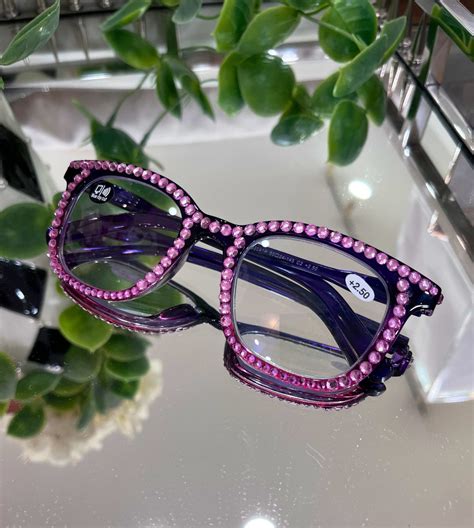 Sweet Pink Rhinestone Reading Glasses - Etsy