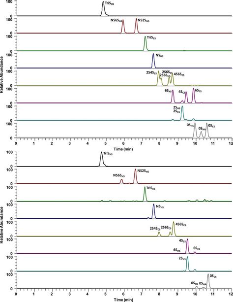 Extracted Ion Chromatograms Eics Of Amac Labeled Disaccharides A