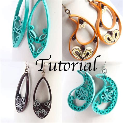 Tutorial For Paper Quilled Jewelry PDF Paisley And Teardrop Earrings