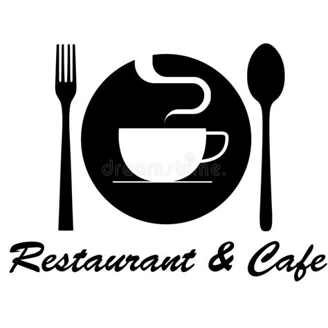 Restaurant & Cafe logo stock vector. Image of coffee, flatware - 7555792