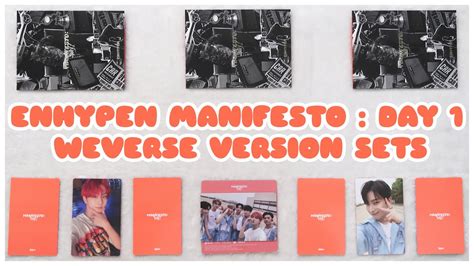 Unboxing Enhypen Manifesto Day 1 Weverse Version Qr Code Digital