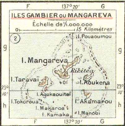 Carte Des Iles Gambier Ou Mangareva