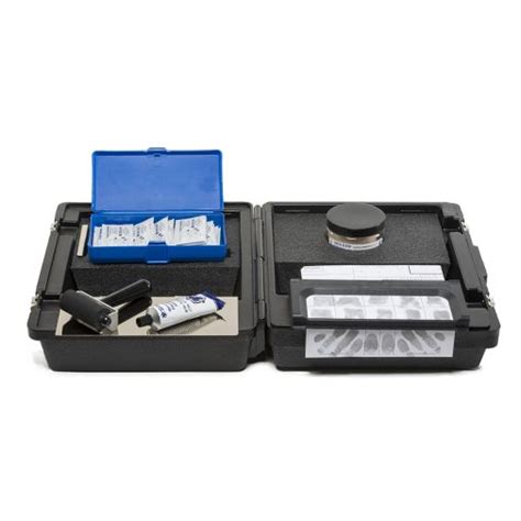 Compact Folding Fingerprint Taking Kit Ink Slab Roller Portable