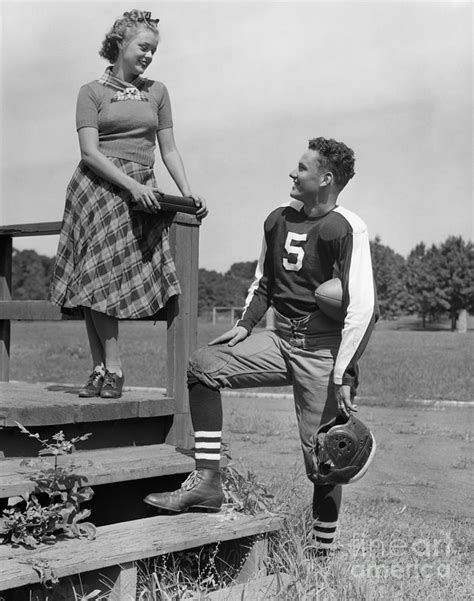 Teenage Flirtation C 1930 40s Photograph By H Armstrong Roberts Classicstock Pixels