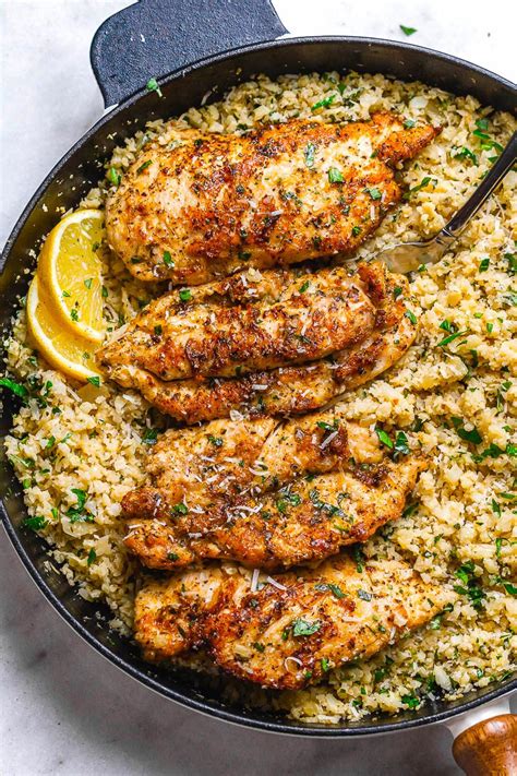 Garlic Butter Chicken With Parmesan Cauliflower Rice Eatwell