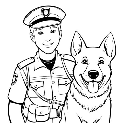 K 9 Polizei Ausmalbild Kostenlos Herunterladen