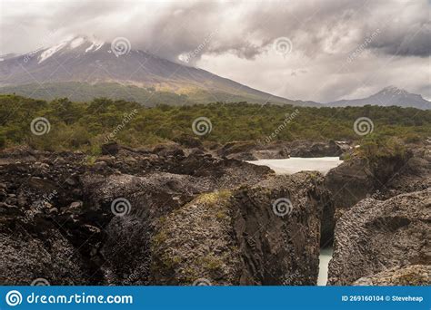 Petrohue Falls and Cascade by the Osorno Volcano in Chile Stock Photo ...