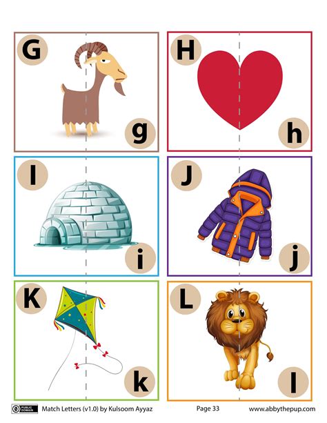 Matching Letter Cards English Alphabet | Free Printable Puzzle Games