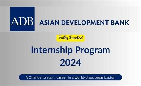 Fully Funded Adb Internship Program 2024