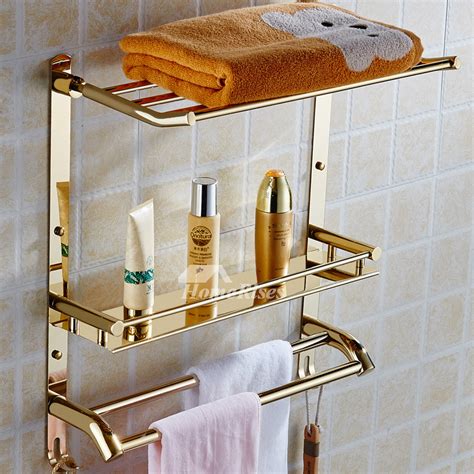 Designer Stainless Steel Bathroom Shelves Three Layer