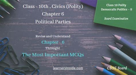 Mcqs Political Parties Class Chapter Civics Social Science