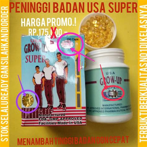 Jual Obat Peninggi Badan Tubuh Grow Up Tercepat Herbal Alami