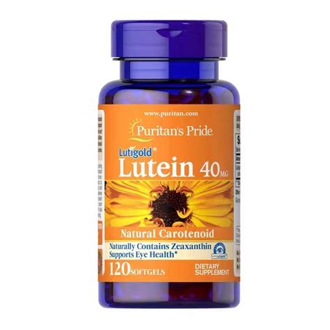 Puritan s Pride lutein WITH ZEAXANTHIN 40 mg 120 Softgels บำรงดวงตา