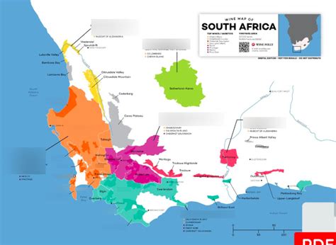 South Africa Wine Map Diagram | Quizlet