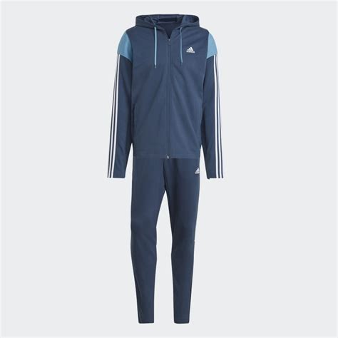 Adidas Full Zip Tracksuit Sportswear Ribbed Insert Mens Orahelly