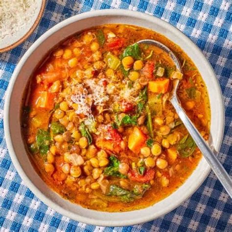 Italian Lentil Soup Recipe The Mediterranean Dish