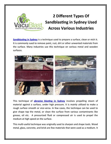 2 different types of sandblasting in sydney used across various ...