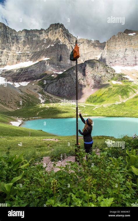 Hanging Food At Cracker Lake Campground Stock Photo Alamy