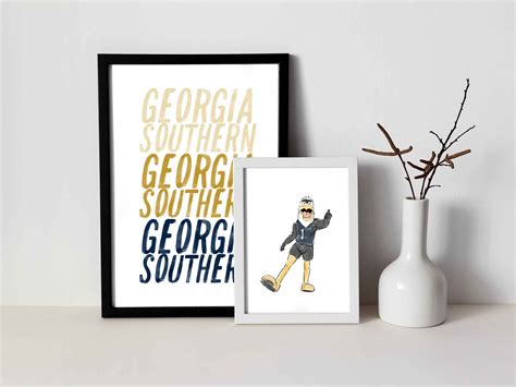 Gus Georgia Southern University Statesboro Printable Wall Etsy