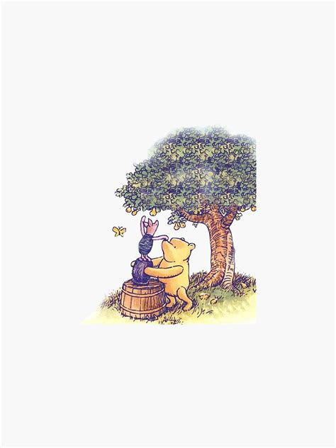 Pooh Piglet Summertime Sticker For Sale By PeggyMcGee Redbubble