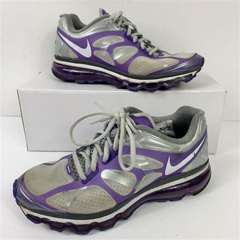 Nike Air Max White Purple Gray Silver Shoes Fitsole Wm Sz