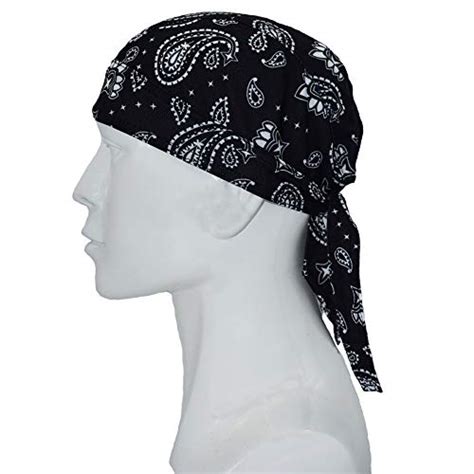 Dew Rags Bandana Caps Cooling Helmet Liner Sweat Wicking Beanie Paisley