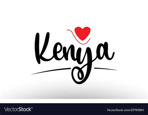 Kenya country text typography logo icon design Vector Image