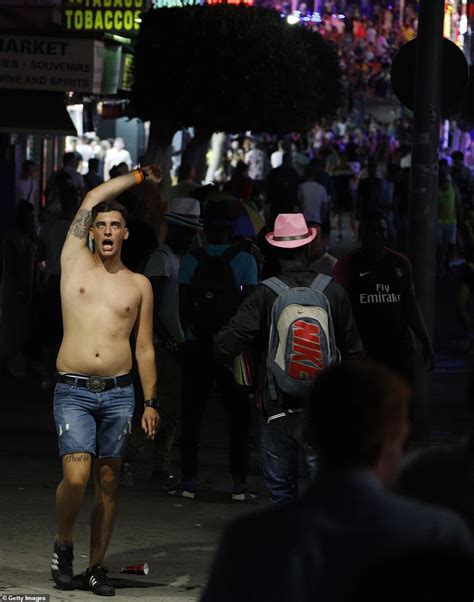 Boozed Up British Revellers Take To Magaluf S Main Strip As They Party The Night Away Daily