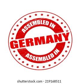 Stamp Text Assembled Germany Inside Vector Stock Vector Royalty Free