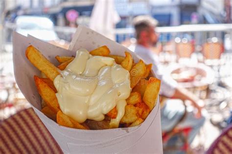 Belgian French Fries with Mayonnaise Stock Image - Image of belgian ...