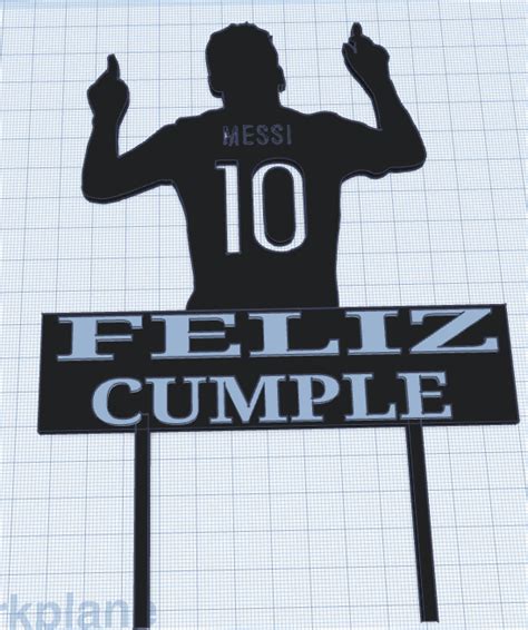 Archivo STL Cake Topper Messi Modelo Para Descargar Y Imprimir En 3D