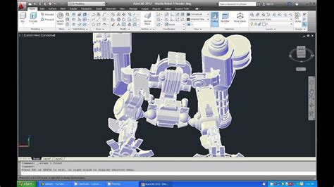 How To Make Robot In Autocad Youtube