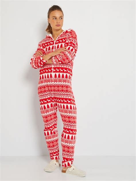 Combinaison pyjama Noël rouge Kiabi 24 00