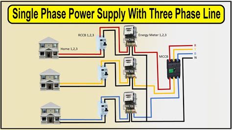 Single Phase Power Supply With Three Phase Line Wiring 1 Phase And 3