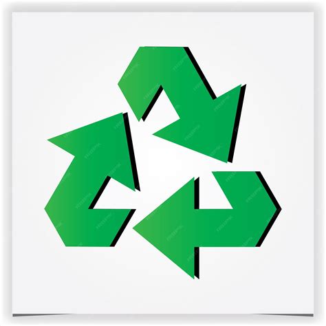 Reciclar ícone Reutilizar Logotipo Cor Verde Símbolo De Reciclagem