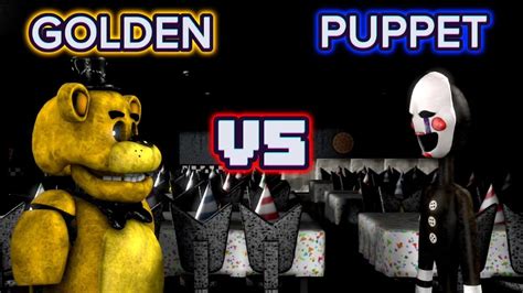 Puppet Vs Golden Freddy Sfmfnaf Youtube