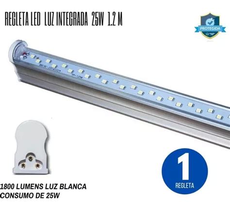 Regleta Gabinete Tubo Lampara Led 25w 120cm Luz Blanca MercadoLibre