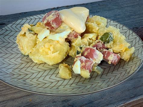 Ensalada De Patatas Y Salchichas Cocinar Para Cuatro