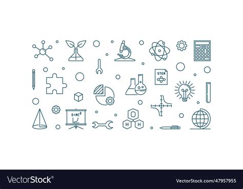 Science Technology Engineering And Math Education Vector Image