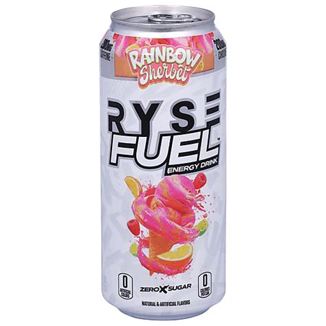 Ryse Fuel Energy Drink Zero Sugar Rainbow Sherbet 16 Fl Oz Shop