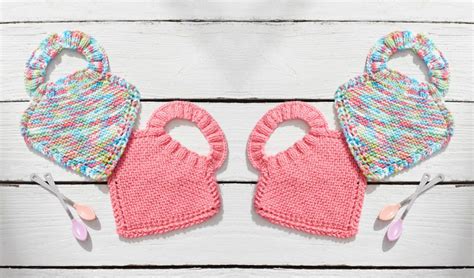 Crochet or Knit Baby Bibs - Free Patterns - Yarn & Hooks